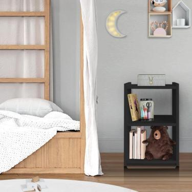 Imagem de Mesa De Cabeceira Nicho Quarto 100% Mdf SSX Multicoisas Preto