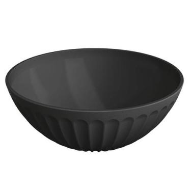 Imagem de Saladeira Tigela Redonda Preta 1,5L Plástico 20x8,5cm Uz Sal - UZ Util