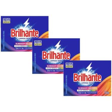 Imagem de Kit 3 Unidades Sabão em Pó Brilhante Limpeza Total - Blindagem das Cor