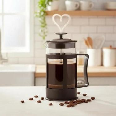 Imagem de Cafeteira Francesa 350ml em Vidro Borossilicato e Aço Inox Prensa Manu