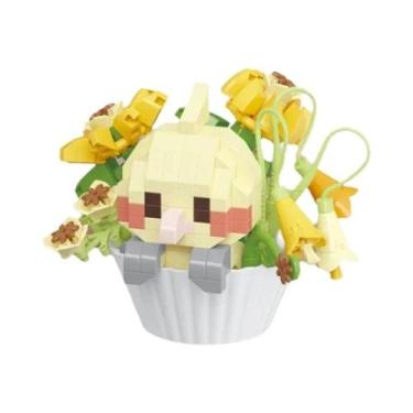 Imagem de Boneco De Panda Cartoon Fofo Em Bloco De Montar, Ornamento De Brinqued