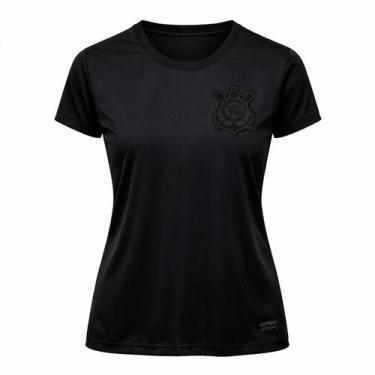 Imagem de Camisa Corinthians Baby Look All Black Símbolo - Feminino Tamanho:MCor