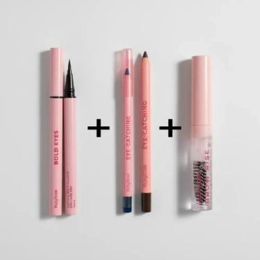 Imagem de Kit Caneta Delineadora Resistente a Água Ponta Fina +Lápis De Olho Eye