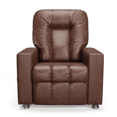 Imagem de Poltrona Do Papai Reclinável Sala De Cinema Barcelona Manual Pu Marromg23