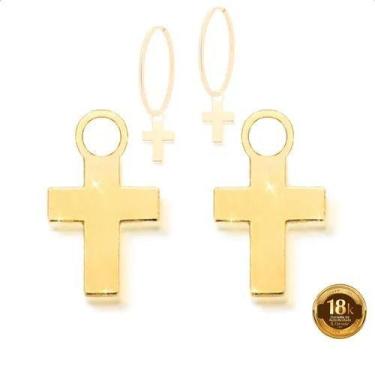 Imagem de Pingentes Cruz Para Brinco Em Ouro 18k - S. Demór Joias