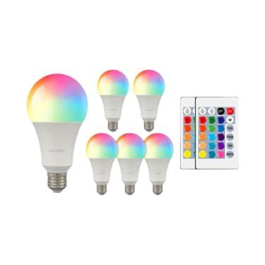 Imagem de Lâmpada LED RGB 20W Com Controle Remoto De 24 Teclas, Regulável, 1-10 
