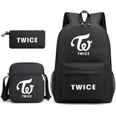 Imagem de Conjunto de mochilas Twices Cartoon Kids School Mochila Anime - yiweis