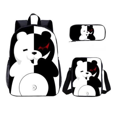 Imagem de Conjunto de mochilas Danganronpass Bear School, 3 unidades para crianç