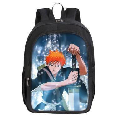 Imagem de Mochila Bleach Kurosaki Ichigo Cartoon Kids School 30x16x40cm - Yiweis