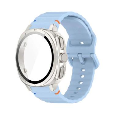 Imagem de Pulseira De Silicone 2 Em 1 Para Samsung Galaxy Watch 7 40mm 44mm E Ca