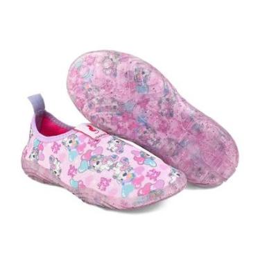 Imagem de Sapatilha Esportiva Infantil Slip On Menina Com Bolsa Rosa/Unicórnio Gatatuya-Feminino