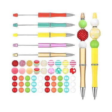 Imagem de Miçangas Espaçadoras De Cristal Multicoloridas Bubblegum 98 Peças Kit 