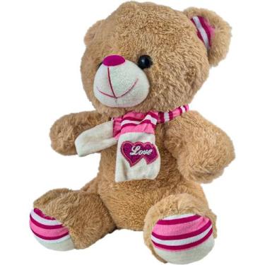Imagem de Pelúcia Ursinho Do Amor Coleção Urso Nicho Infantil - Bee Toys, Marrom