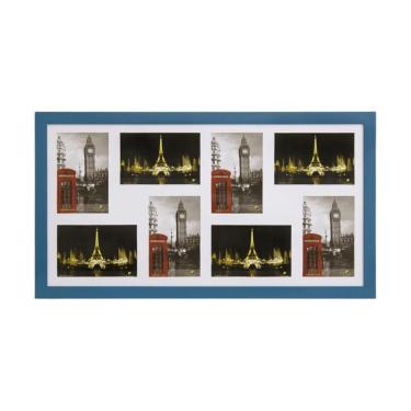 Imagem de Porta Retratos, Painel, Multifotos Pop 8 Fotos 10X15 Azul