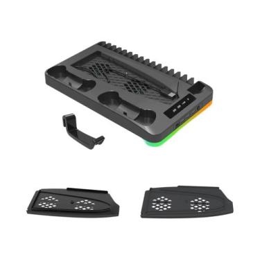 Imagem de Suporte De Resfriamento RGB Para PS5 Com Base De Carregamento Para Doi