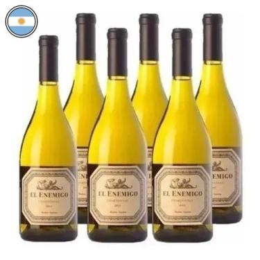Imagem de Vinho Argentino Branco Chardonnay El Enemigo 750ml 6 unidades