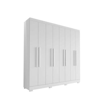Imagem de Guarda Roupa Casal Porto 8 Portas 4 Gavetas Branco Tx - Aramóveis