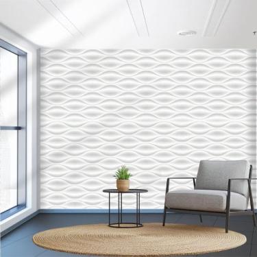Imagem de Papel de Parede Adesivo Autocolante Decorativo Cinza Ondulado 5 METROS