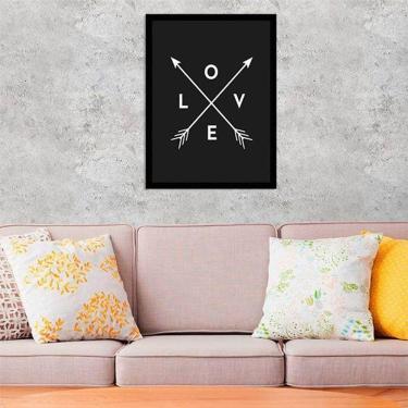 Imagem de Quadro Decorativo Love Com Flechas