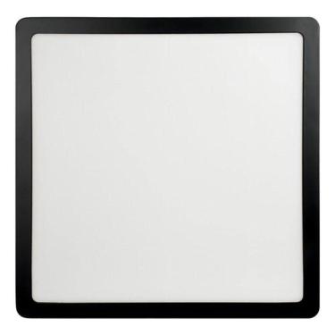Imagem de Painel De Led Foxlux Quadrado Preto 24w 6500k Sobrepor