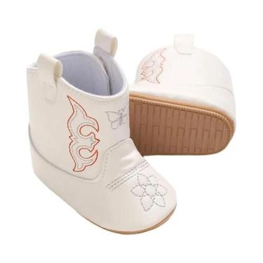Imagem de Botas De Bebê Retrô Fofas De PU, Sapatos Casuais Bordados E Estampados