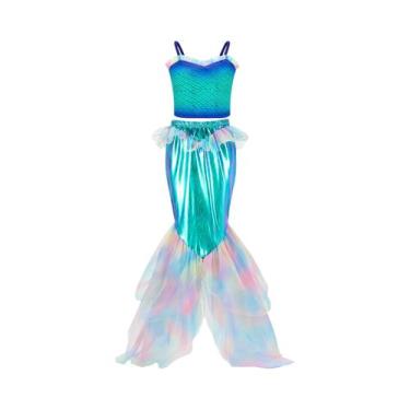 Imagem de Fantasia De Princesa Ariel Para Crianças, Conjunto De Fantasia Da Pequ