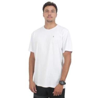 Imagem de Camiseta Extra Grande Volcom Stone Blanks White-Unissex