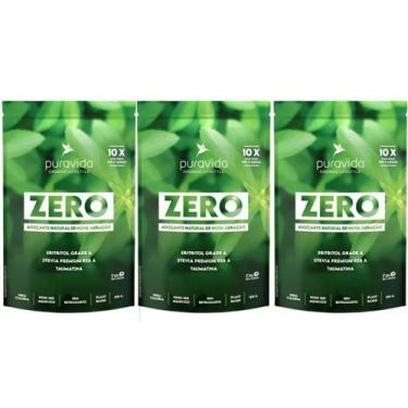 Imagem de Kit 3x Zero Adoçante Natural Puravida 100g