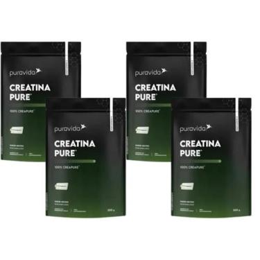 Imagem de 4x Creatina Micronizada Creapure Premium Puravida 300g