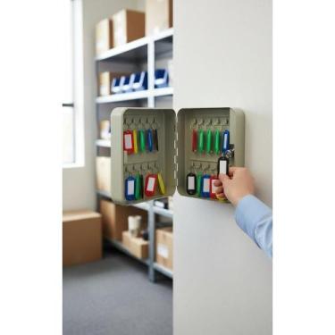 Imagem de Cofre Porta Chaves 20 Ganchos  Organização Segura Cinza - Congratulati