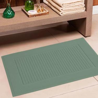 Imagem de Piso Toalha Banheiro Cavhome Majestic Antiderrapante Felpudo, Verde Ca