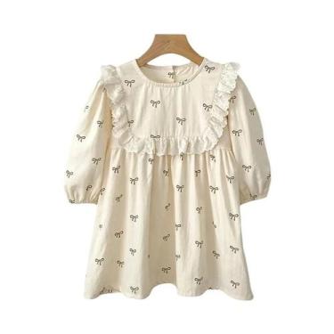 Imagem de Vestido De Festa De Renda Com Manga Longa Para Meninas, Macacão De Alg