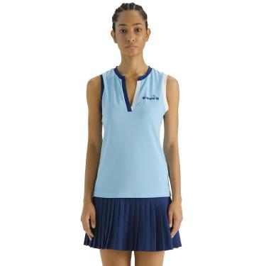 Imagem de Regata Esportiva Diadora L.Tank Icon Azul Feminino AZZURRO BIMBO LUMINOSO 5G Diadora-Feminino