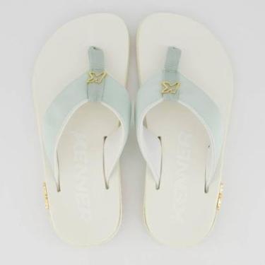 Imagem de Chinelo Kenner Kivah Branco e Turquesa-Unissex