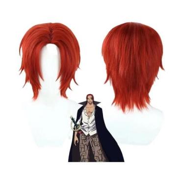 Imagem de Peruca Cosplay Red Shanks Curta De Cabelo Sintético Para Homens, Peruc