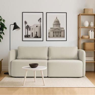 Imagem de Sofá 4 Lugares Orgânico 240 cm Helio em Madeira Bouclê K01 - D Rossi -