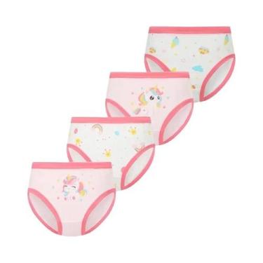 Imagem de Conjunto De 4 Calcinhas De Algodão Para Meninas Com Dupla Camada E Pad