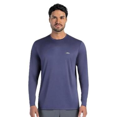 Imagem de Camiseta Olympikus Essential Manga Longa Masculina, Azul escuro, M