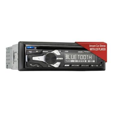 Imagem de Jensen JCR311 10 caracteres LCD Single DIN Rádio Estéreo Carro CD Player Push to Talk Assistente Bluetooth Mãos Livres Chamadas e Streaming de Música Rádio AM/FM, Reprodução e Carregamento USB