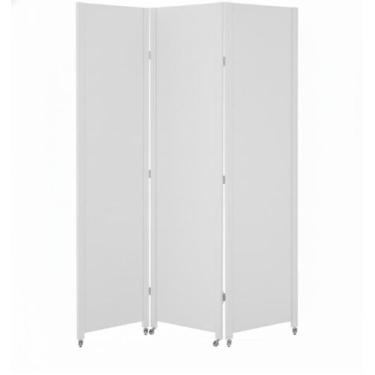 Imagem de 3 Biombo Pintado Sanfonado Com Rodinhas E Dobradiças Painel Mdf Folha 