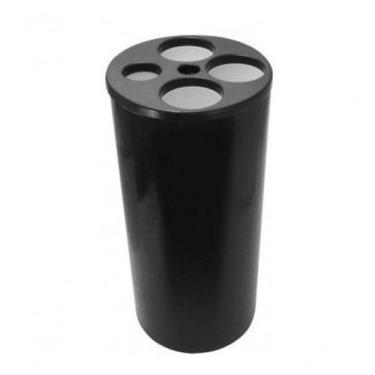 Imagem de 2 Dispensadores de Copos Descartáveis 500 Unidades em Polipropileno com Tubos Preto Branco Azul