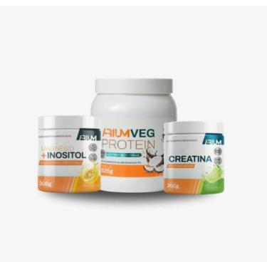 Imagem de Kit Creatina 300g + Whey Protein Vegana 525g + Magnésio com Inositol 300g Arium-Unissex