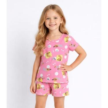 Imagem de Pijama Feminino Infantil Estampado Select Rosa, 8, Rosa