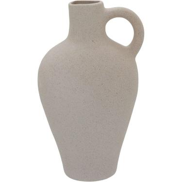 Imagem de VASO DECORATIVO ENFEITE PLANTA CERÂMICA 25x15x15cm BEGE