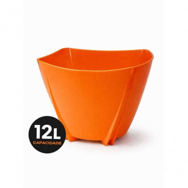 Imagem de Champanheira Laranja 12l Polipropileno Balde De Gelo Cachepô Utensílios Festa Bar Resta...
