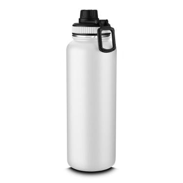 Imagem de Garrafa Térmica Inox 1 e 2L com Alça Parede Dupla para Bebidas Quentes Ou Frias Branco...