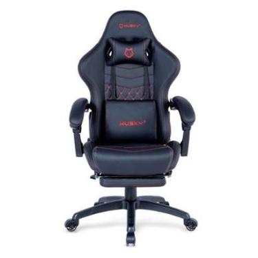 Imagem de Cadeira Gamer Husky Tempest 700, Até 145kg, Almofadas, Reclinável 150º, PU, Descanso pa...
