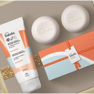Imagem de Kit Presente Macadâmia Natura Creme Corporal 200ml + Caixa 2 Sabonetes