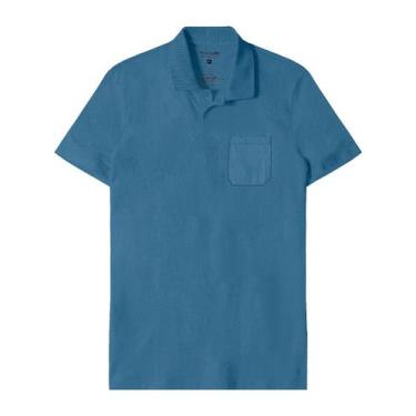 Imagem de Camisa Polo Malwee 1000004429 Masculina Com Bolso Piquet Stretch T. P/