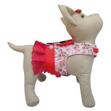 Imagem de Peitoral Cachorro Snob Dog Saia Doces Fêmea Rosa, GG
